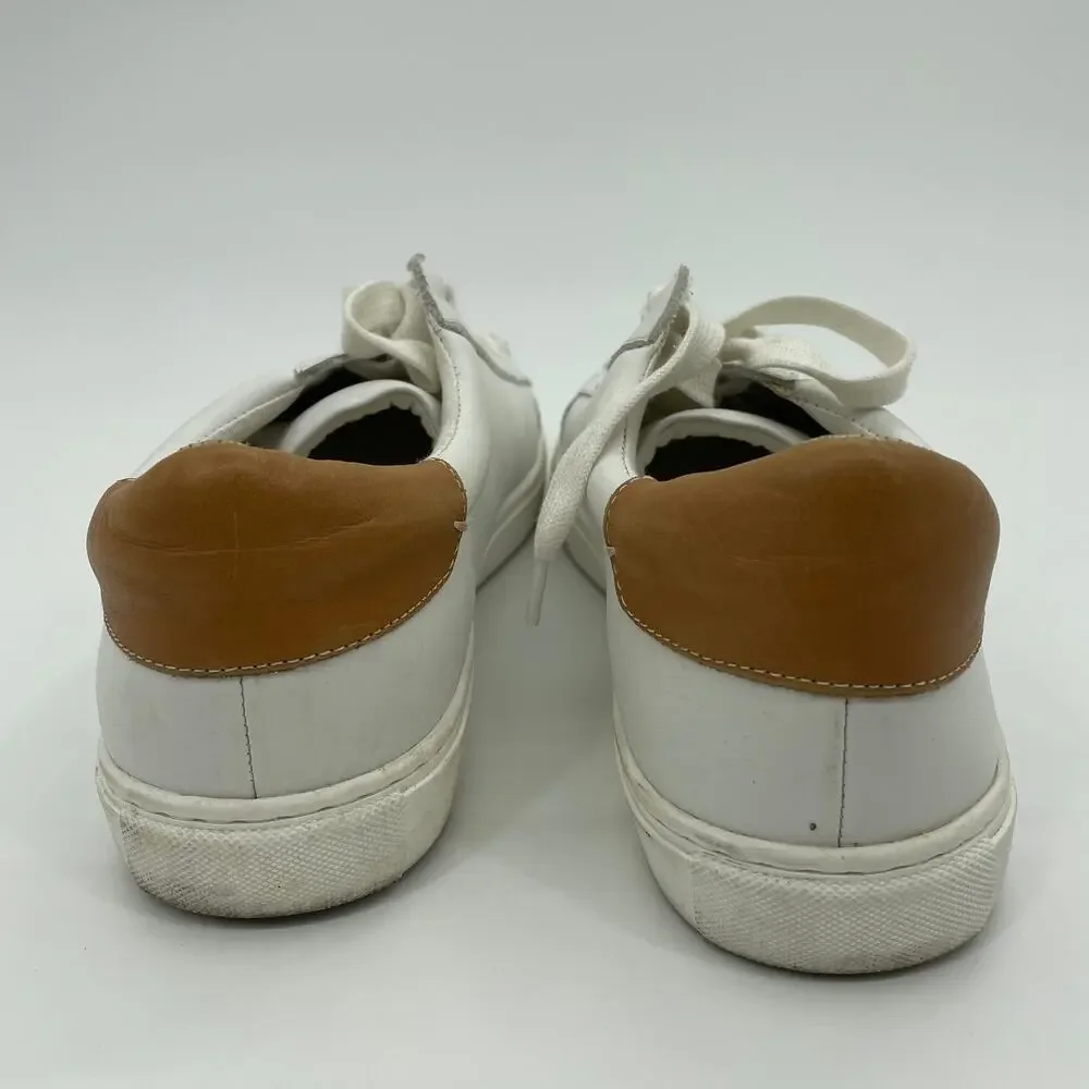 J. MCLAUGHLIN Angelique Leather Sneaker Womens Size 10 M White Low Top Casual